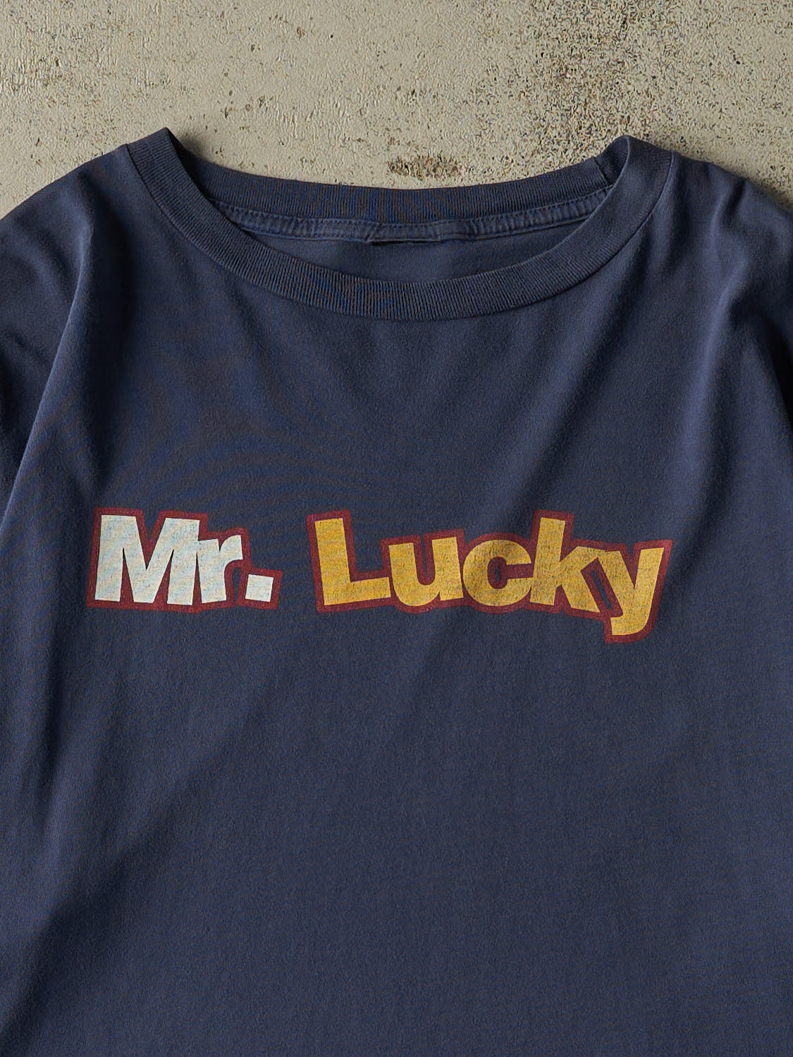 Vintage 90s Navy Blue "Mr. Lucky" Tee (XL)