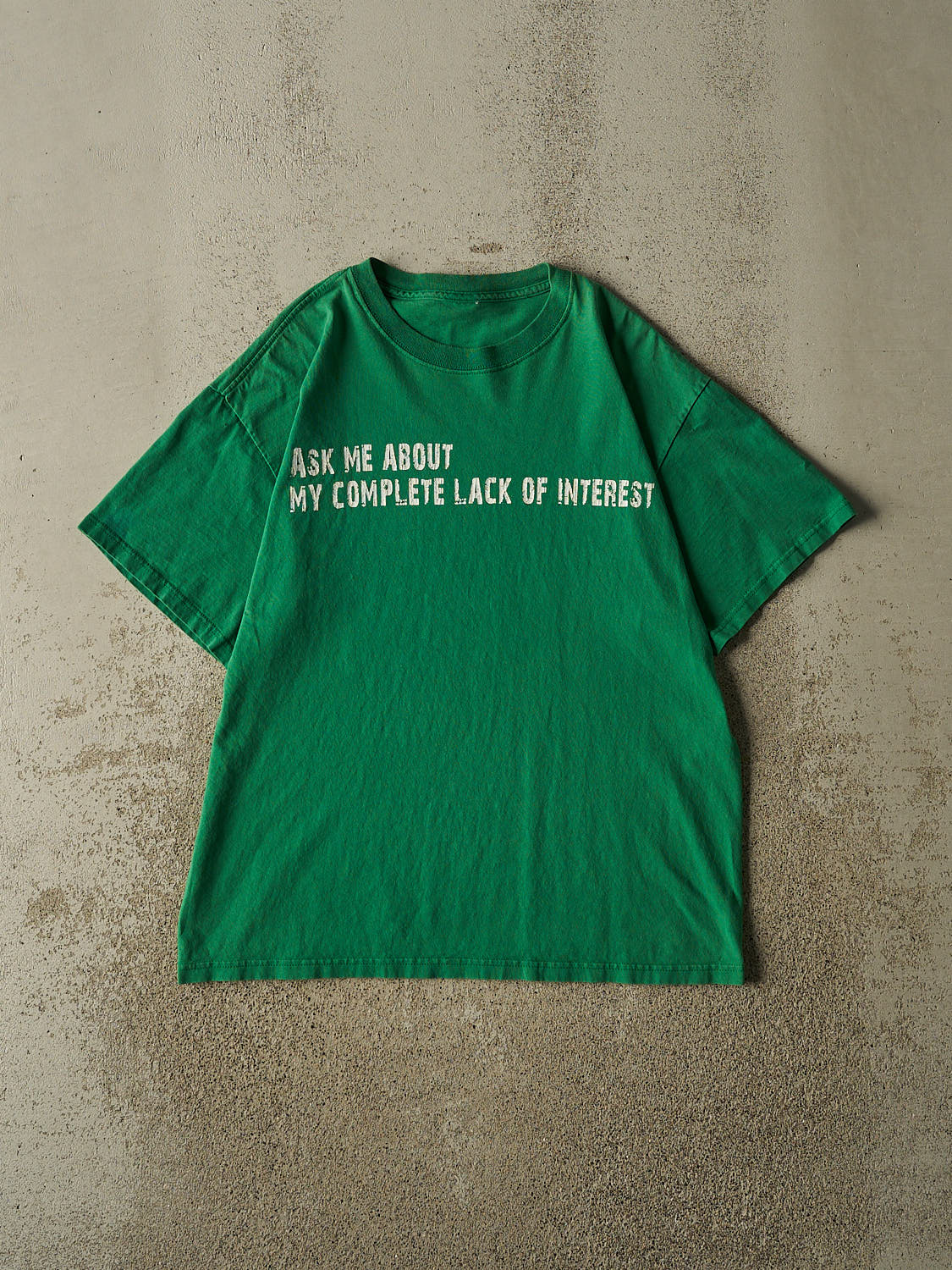Vintage 90s Green "Complete Lack Of Interest" Tee (M/L)