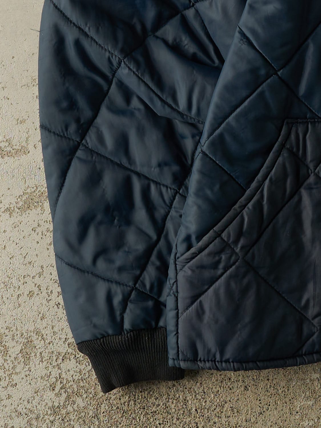 Vintage 90s Blue Quilt Work Jacket (L)