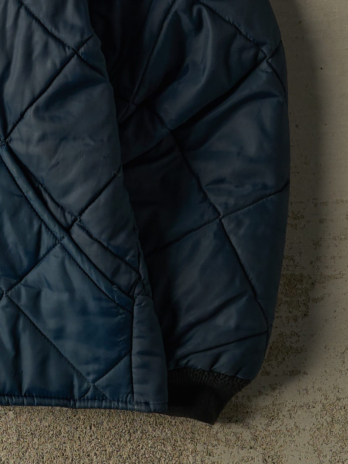 Vintage 90s Blue Quilt Work Jacket (L)