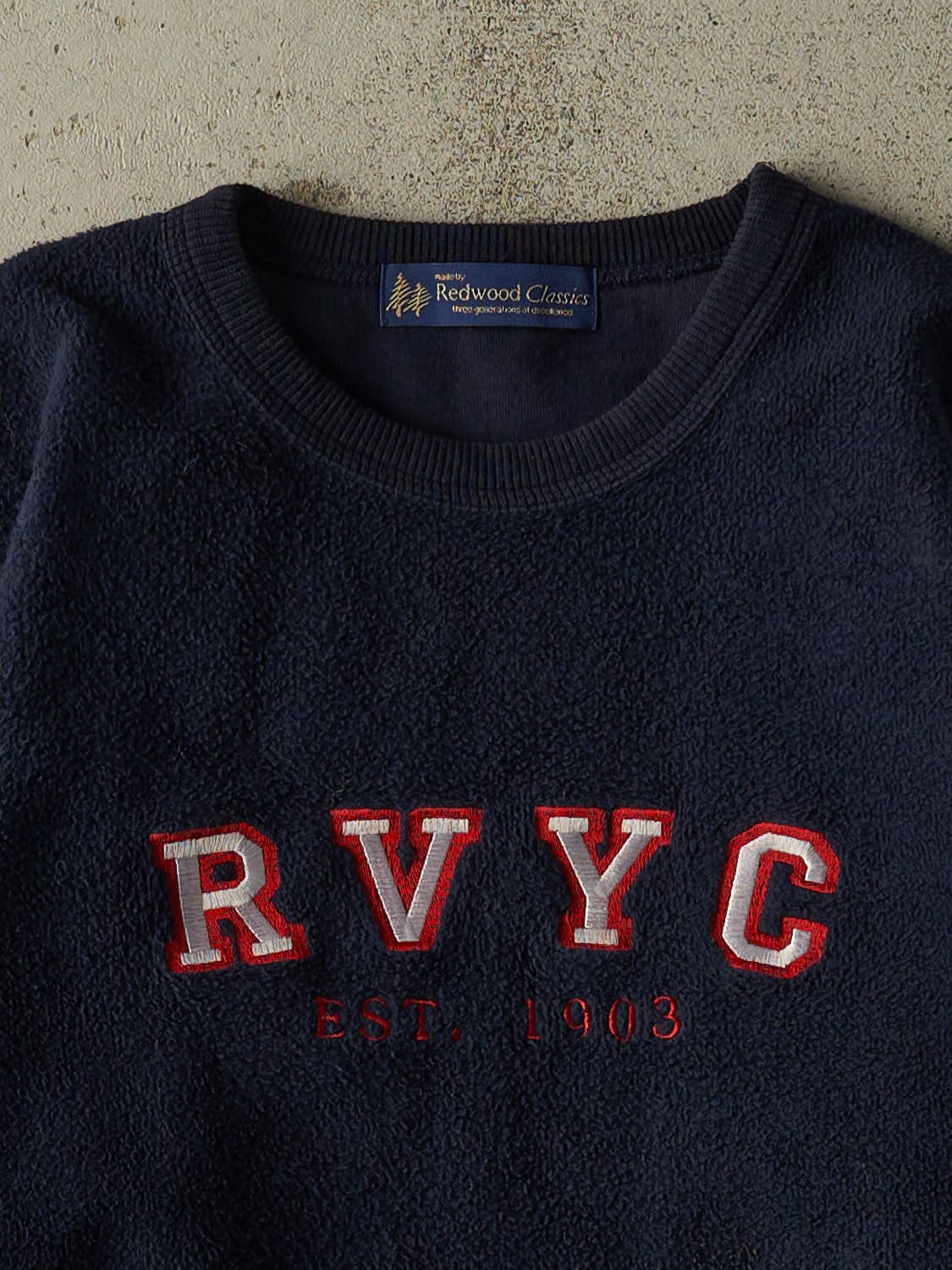 Vintage Y2K Navy Blue RVYC Inside Out Crewneck (M)
