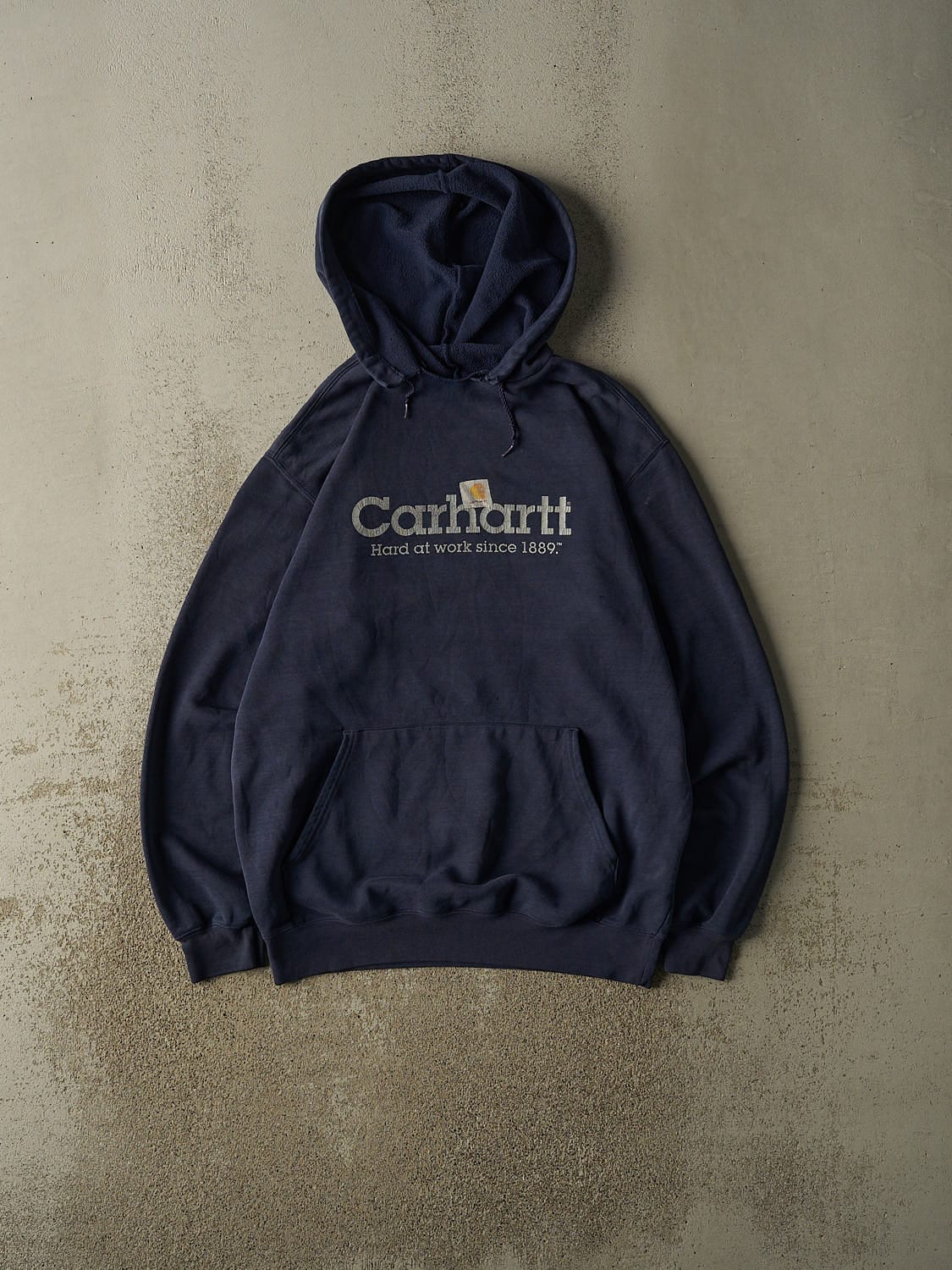 Vintage 90s Sun Faded Navy Carhartt Hoodie (L/XL)