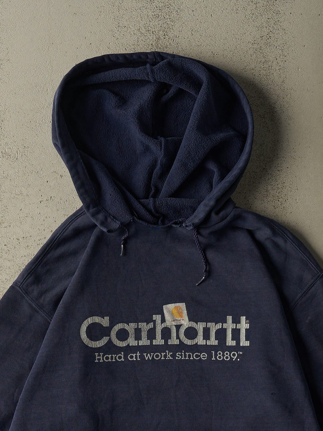 Vintage 90s Sun Faded Navy Carhartt Hoodie (L/XL)