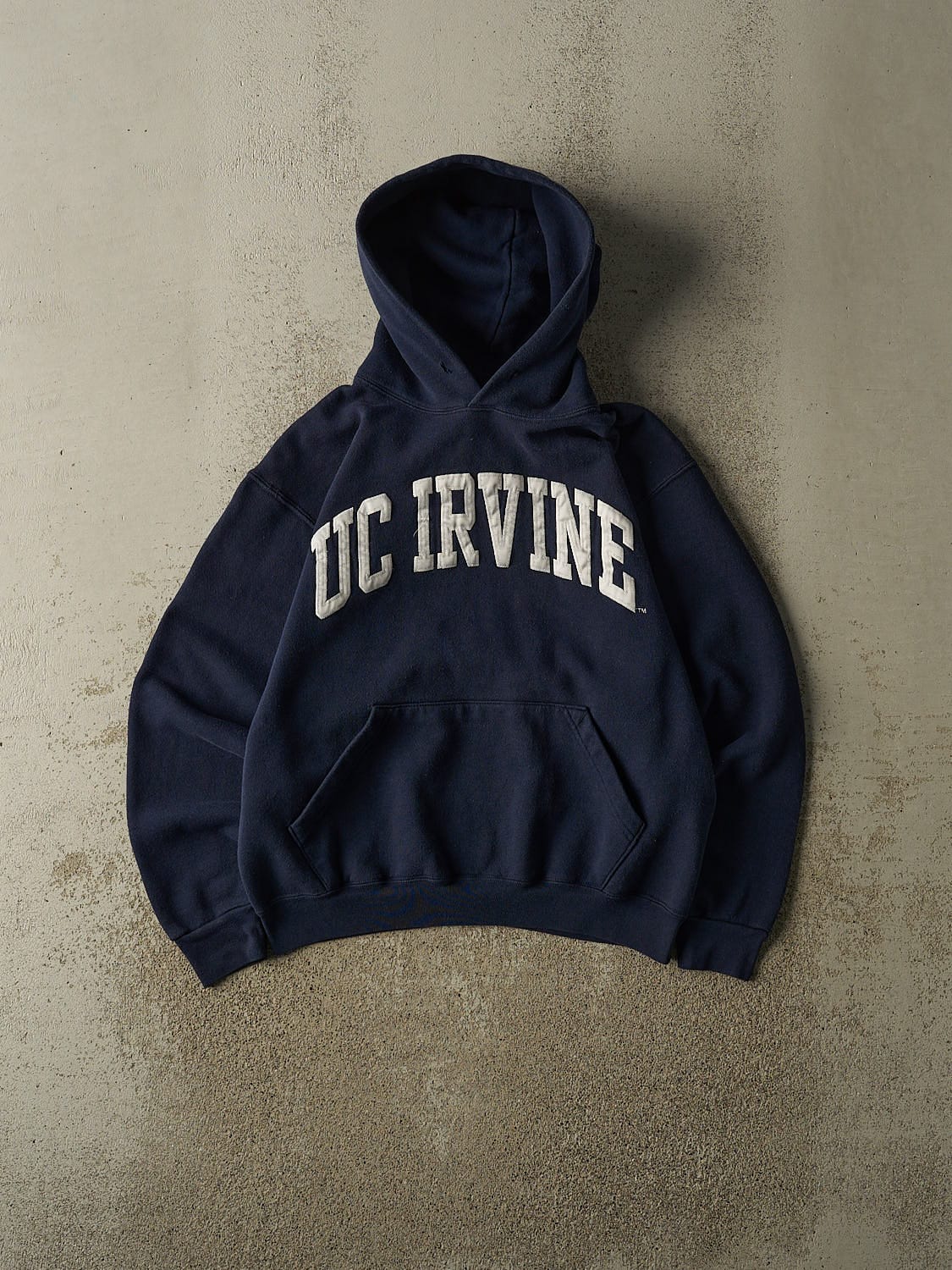 Vintage Y2K Navy Blue UC Irvine Embroidered Hoodie (XS)