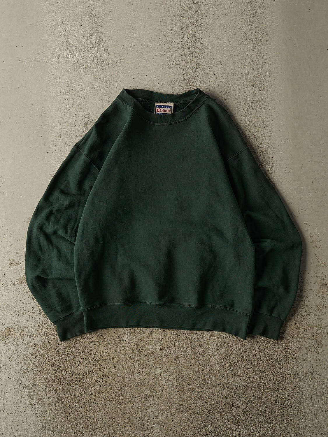Vintage 90s Green Blank Crewneck (XS/S)