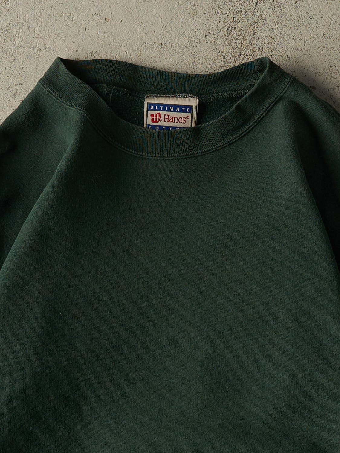Vintage 90s Green Blank Crewneck (XS/S)