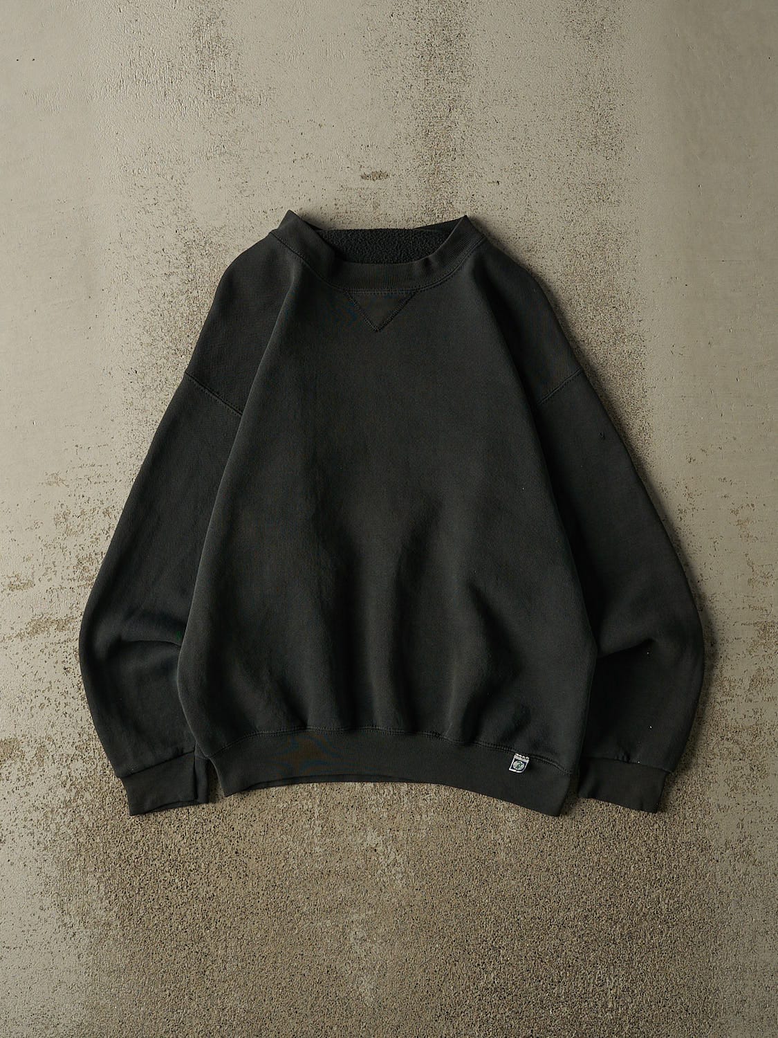Vintage 90s Sun Faded Green Discus Athletic Blank Crewneck (S)