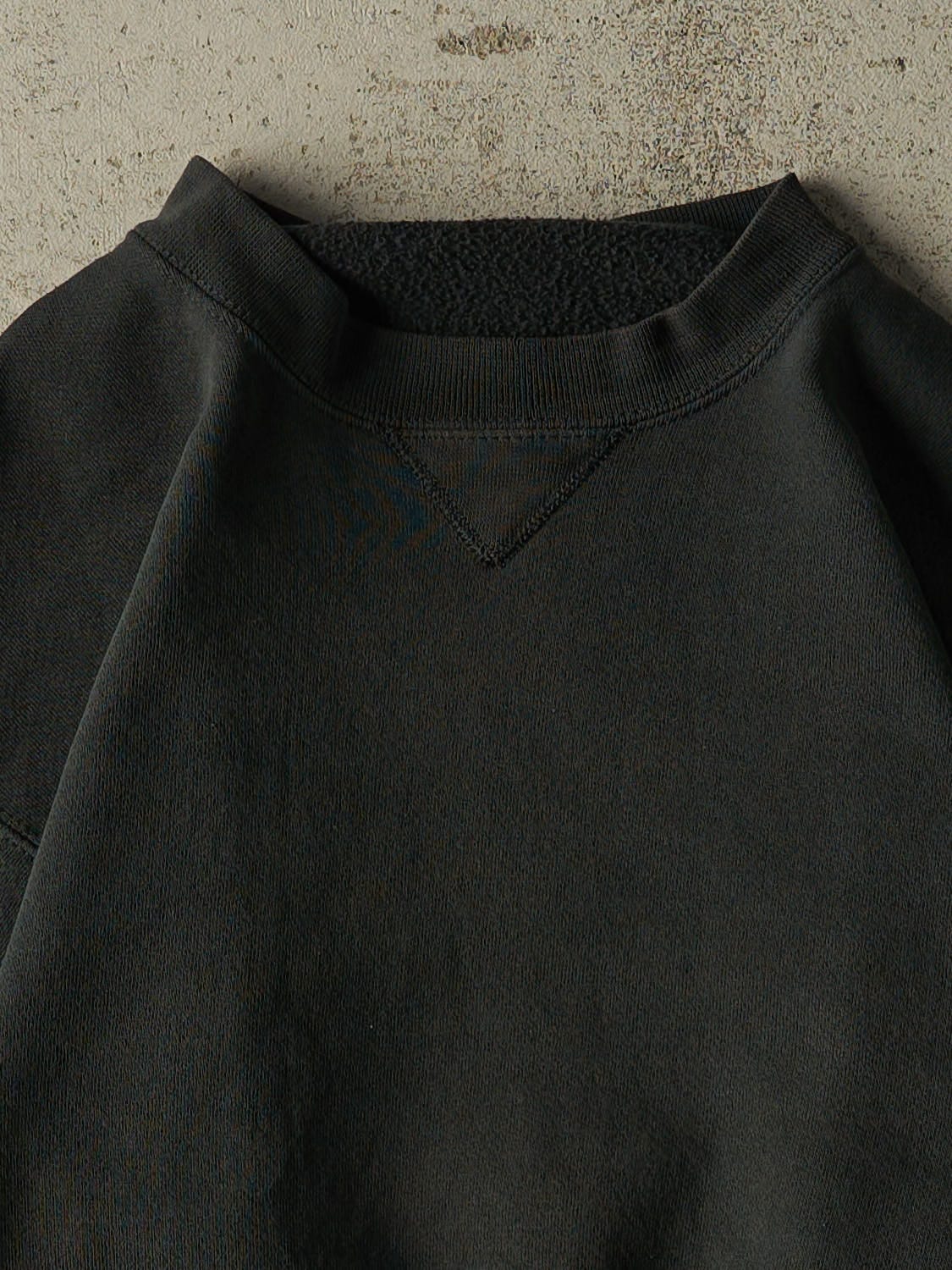 Vintage 90s Sun Faded Green Discus Athletic Blank Crewneck (S)
