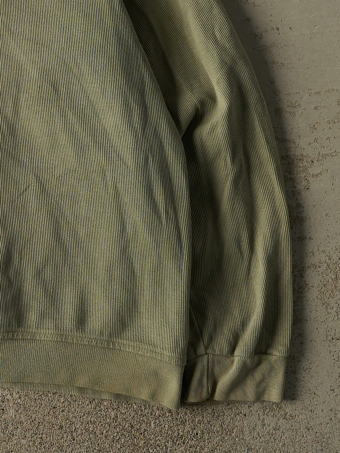Vintage 90s Pastel Green Beach Grove Golf Club Quarter Zip Lightweight Sweater (L/XL)