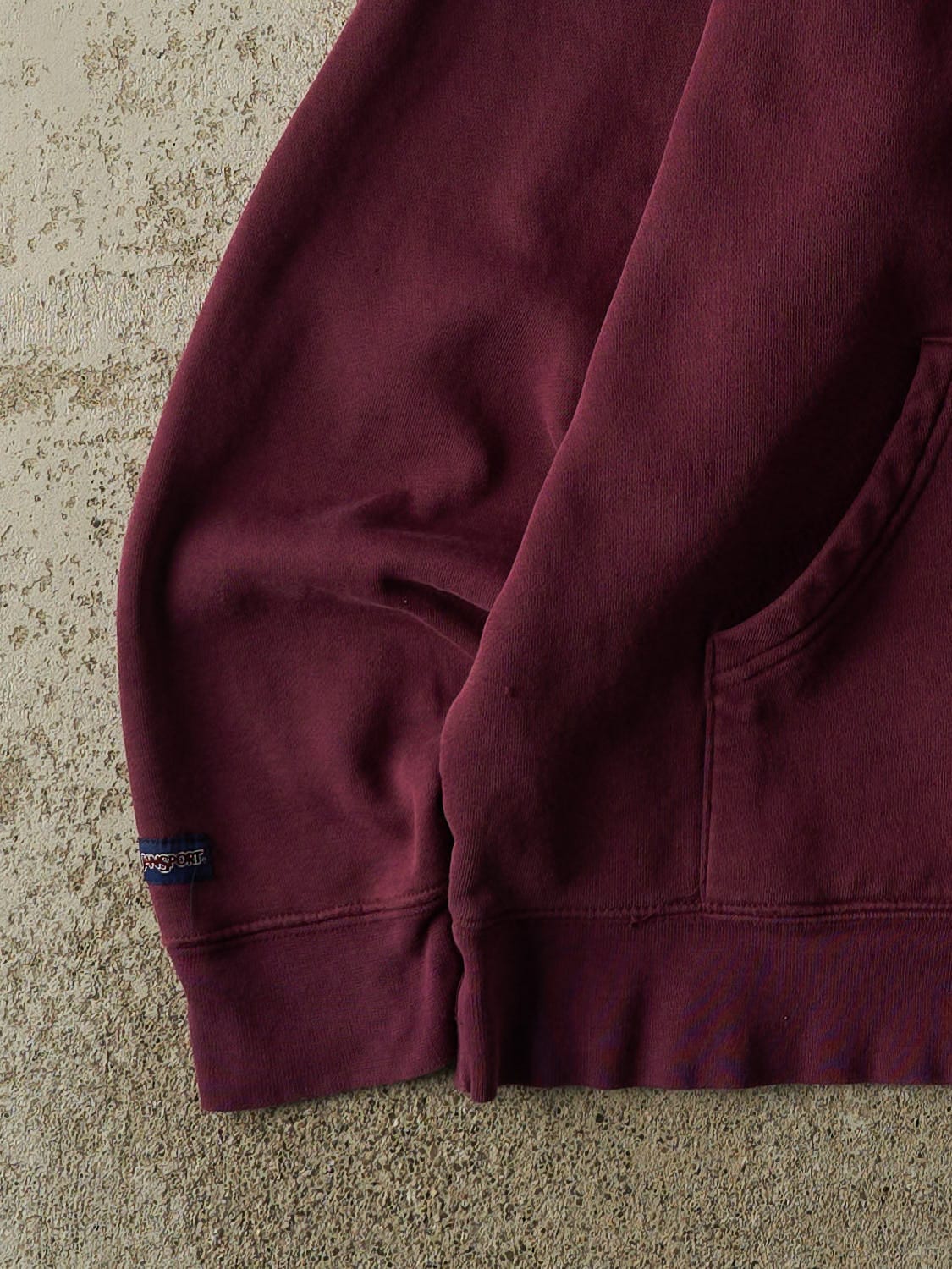 Vintage 90s Burgundy Chico State Zip Up Hoodie (M)