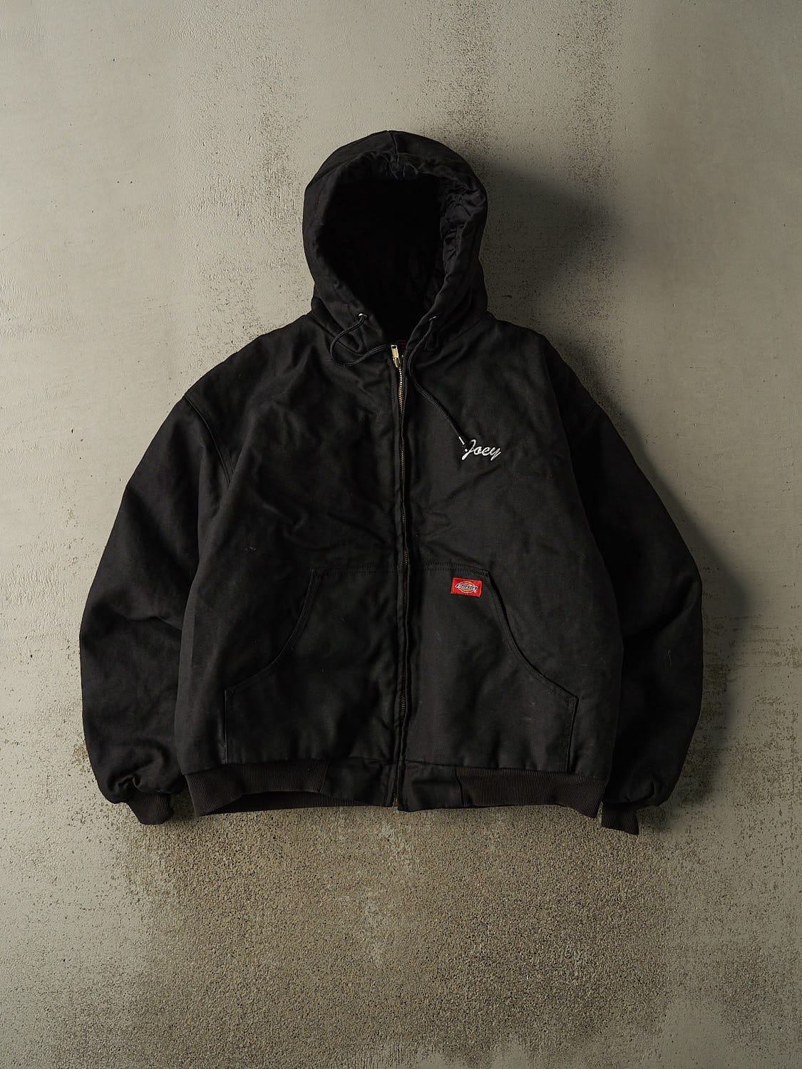 Vintage 90s Black Dickies Hooded Work Jacket (L/XL)
