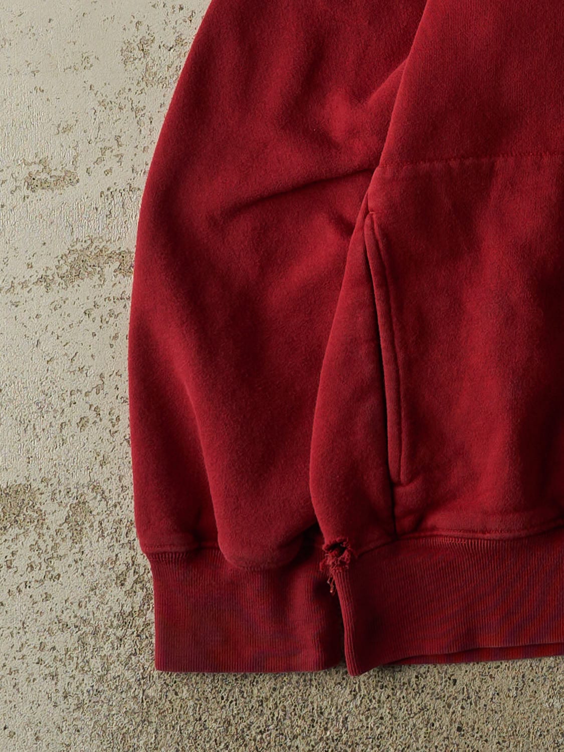 Vintage Y2K Burgundy Nautica Quarter Zip Sweater (L/XL)