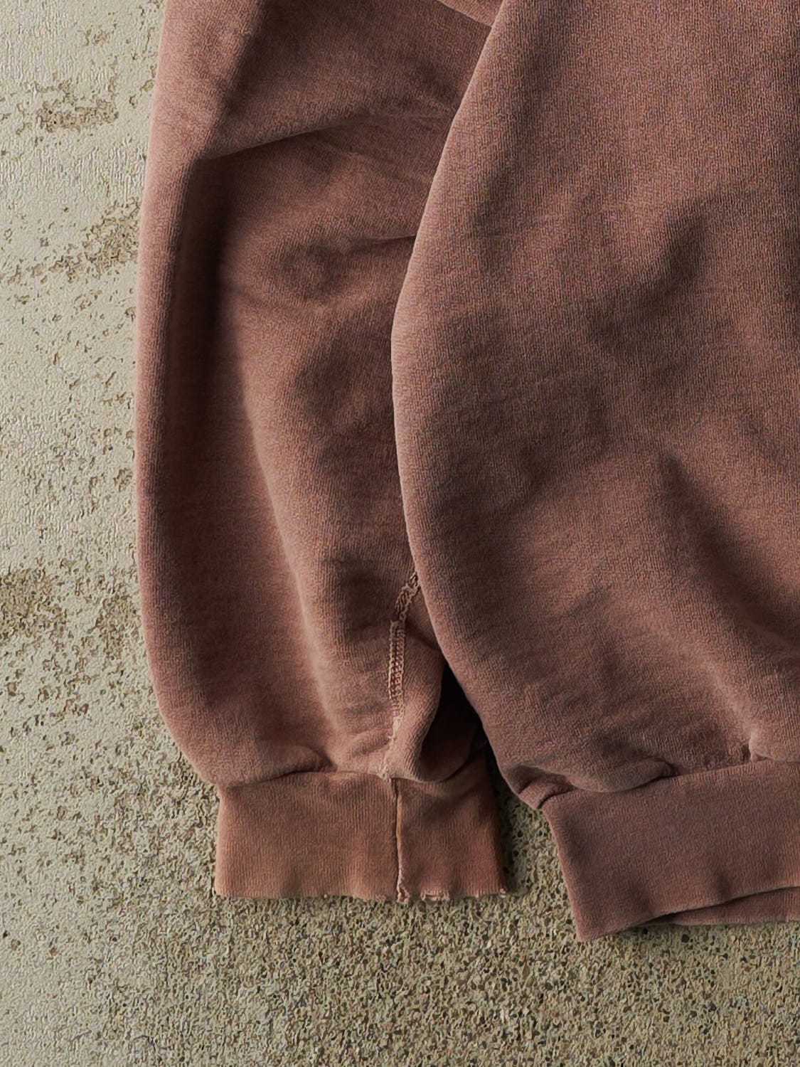 Vintage 90s Washed Burgundy Quarter Zip Sweater (L/XL)