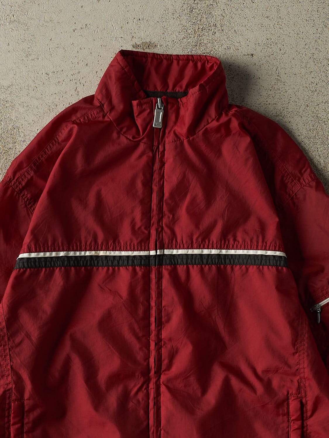 Vintage 90s Burgundy Nike Windbreaker Jacket (XS/S)
