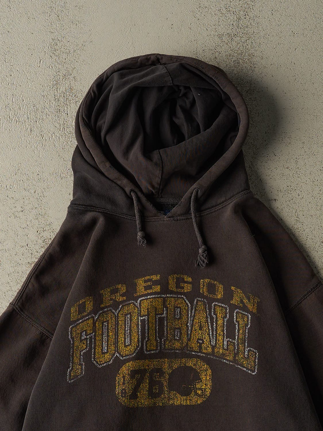 Vintage 90s Charcoal Grey Oregon Football Hoodie (L/XL)
