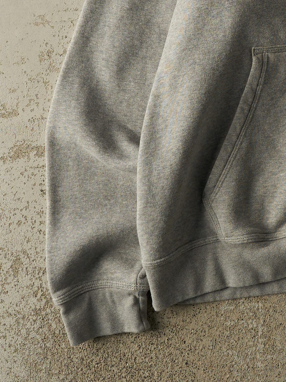 Vintage Y2K Grey Nike Embroidered Swoosh Hoodie (XL)