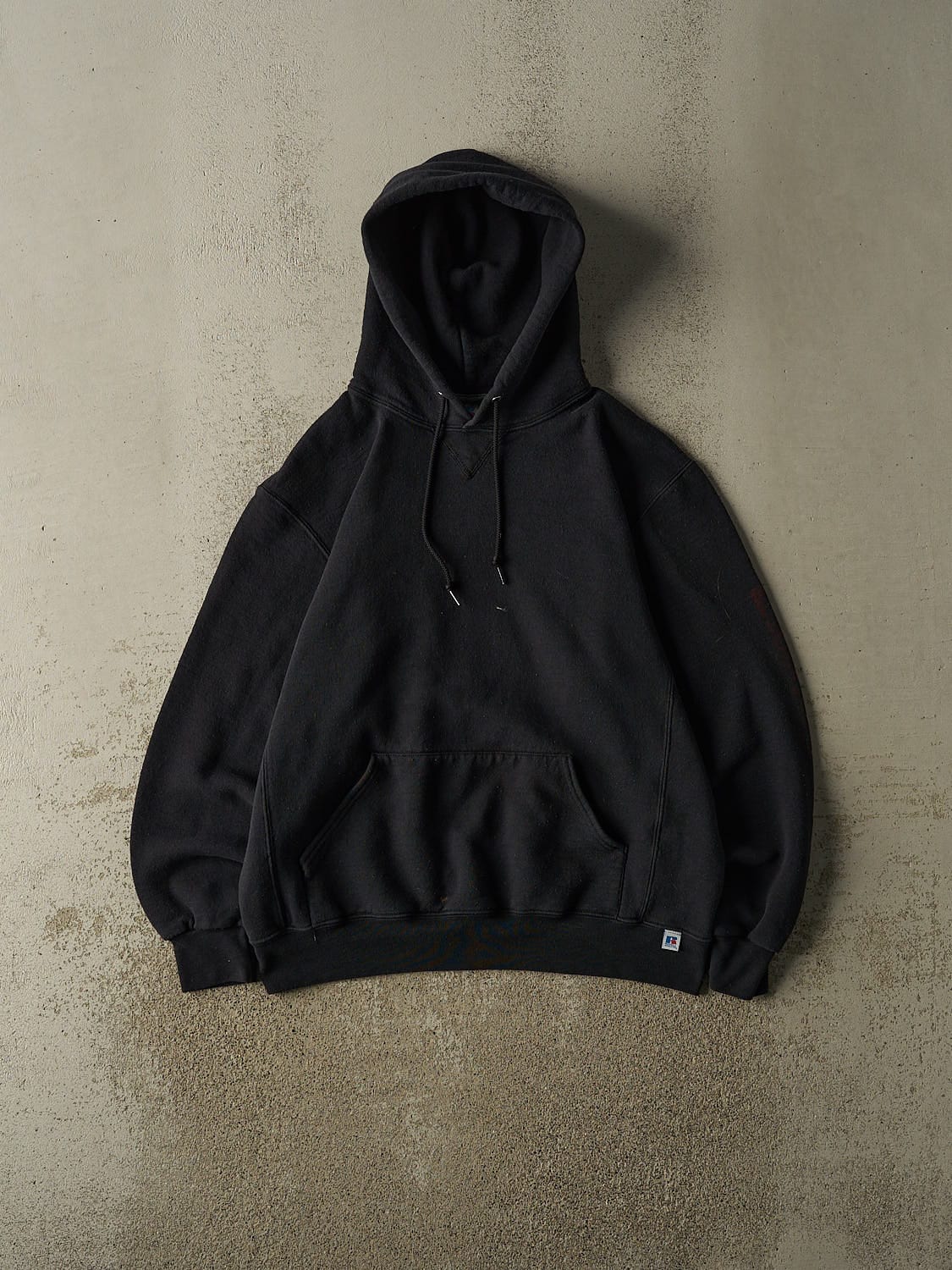Vintage Y2K Black Russell Athletic Blank Hoodie (L)