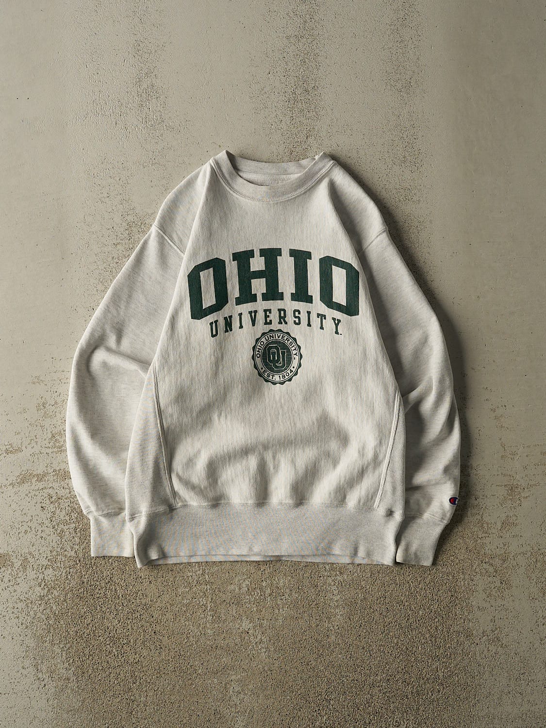 Vintage Y2K Heather Grey Champion Reverse Weave Ohio University Crewneck (S/M)