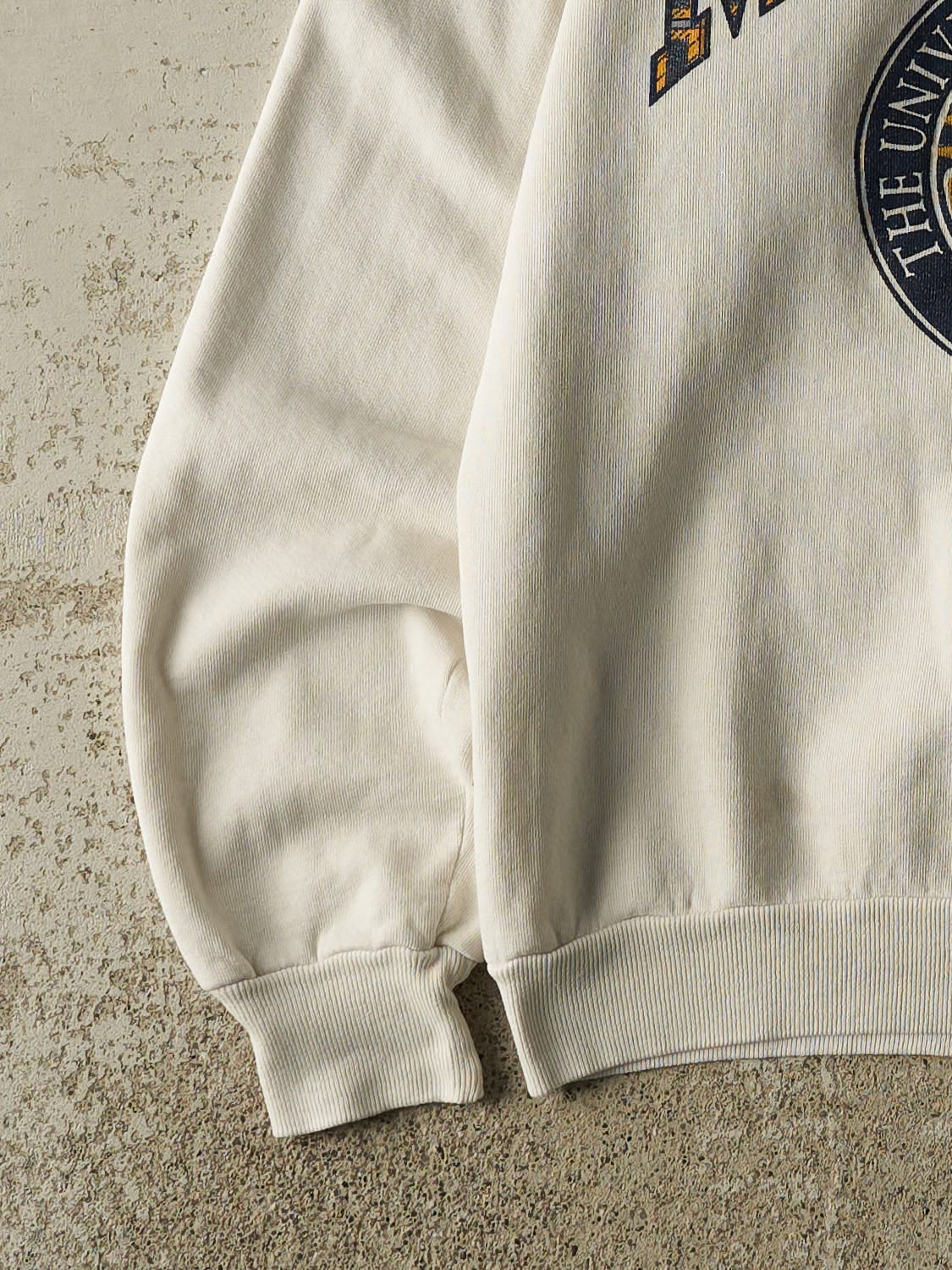 Vintage 80s Beige University of Michigan Crewneck (M)