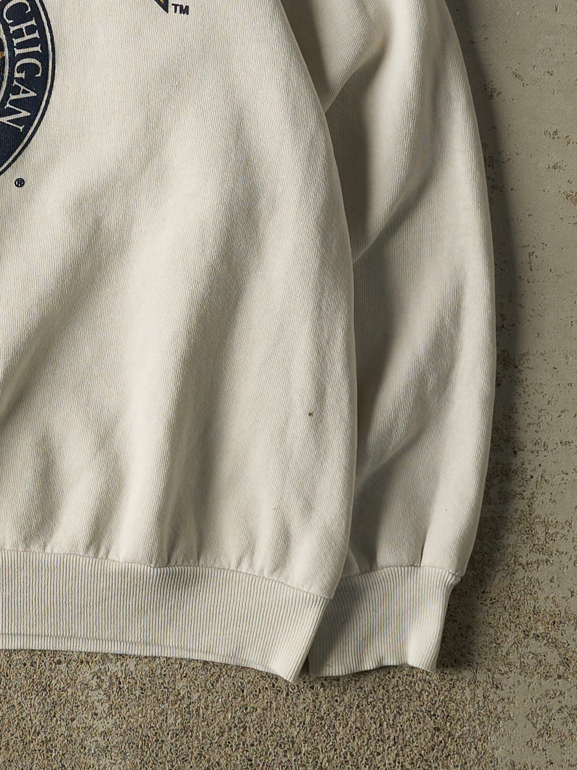 Vintage 80s Beige University of Michigan Crewneck (M)