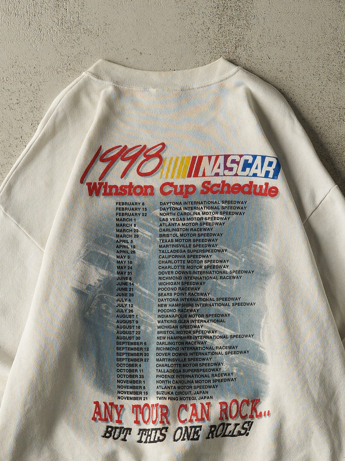 Vintage 98' Beige Nascar Crewneck (XL)