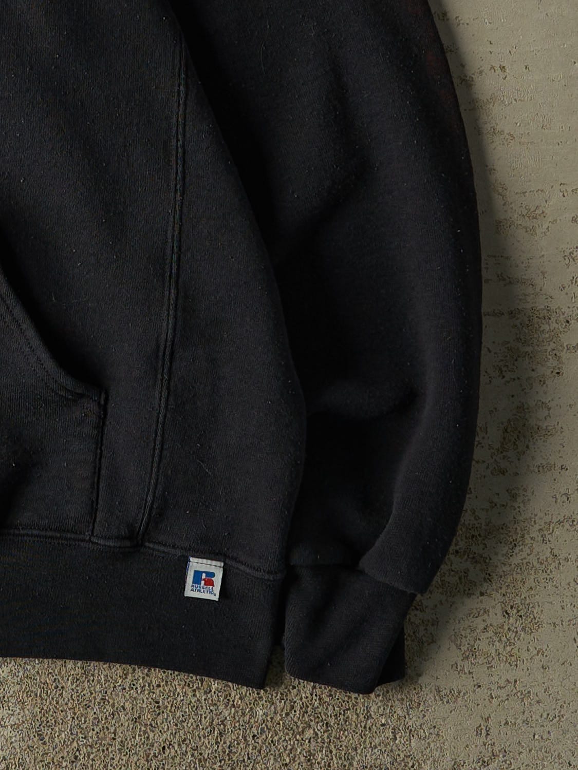 Vintage Y2K Black Russell Athletic Blank Hoodie (L)