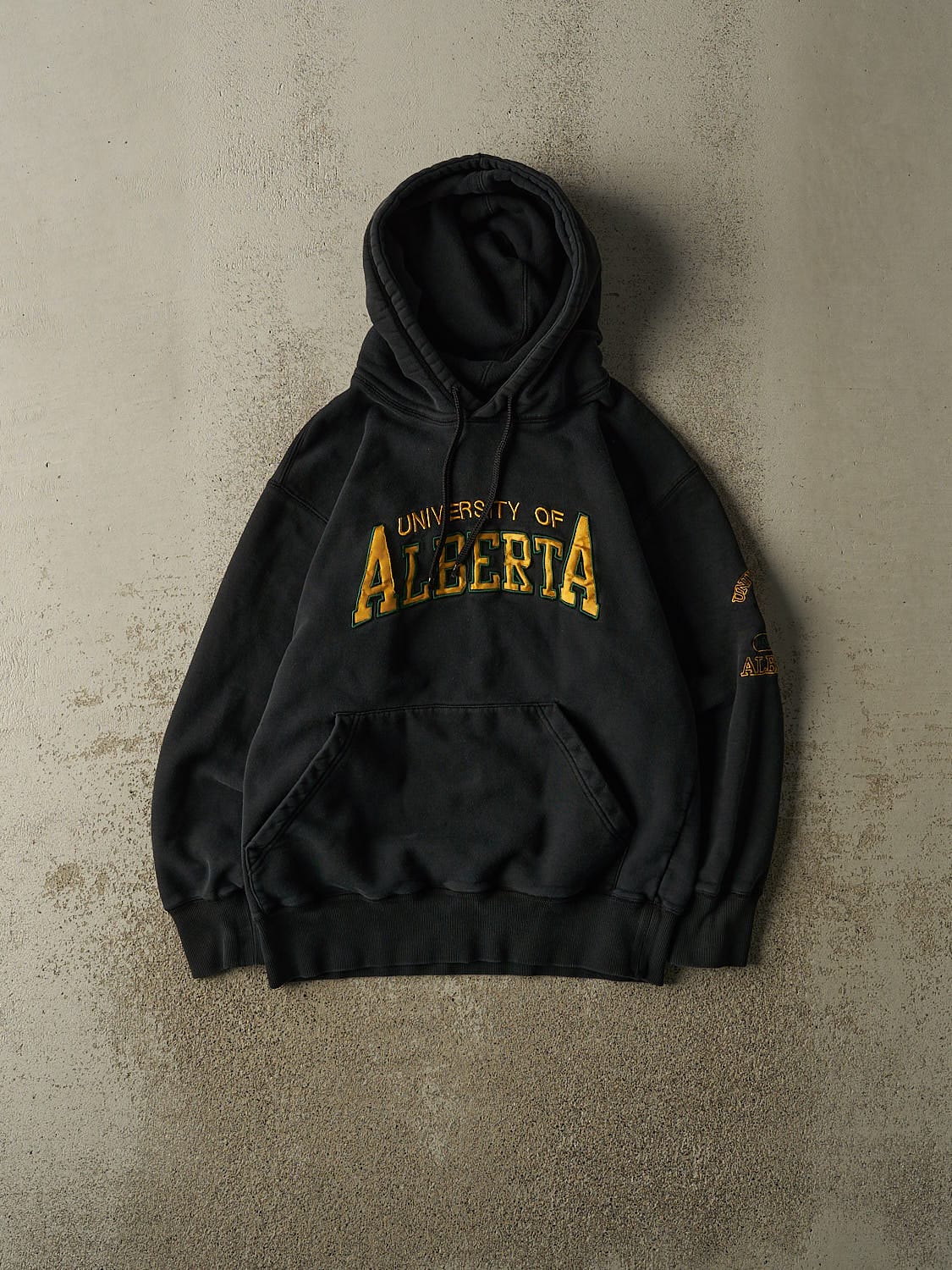 Vintage 08' Faded Black University of Alberta Hoodie (S/M)