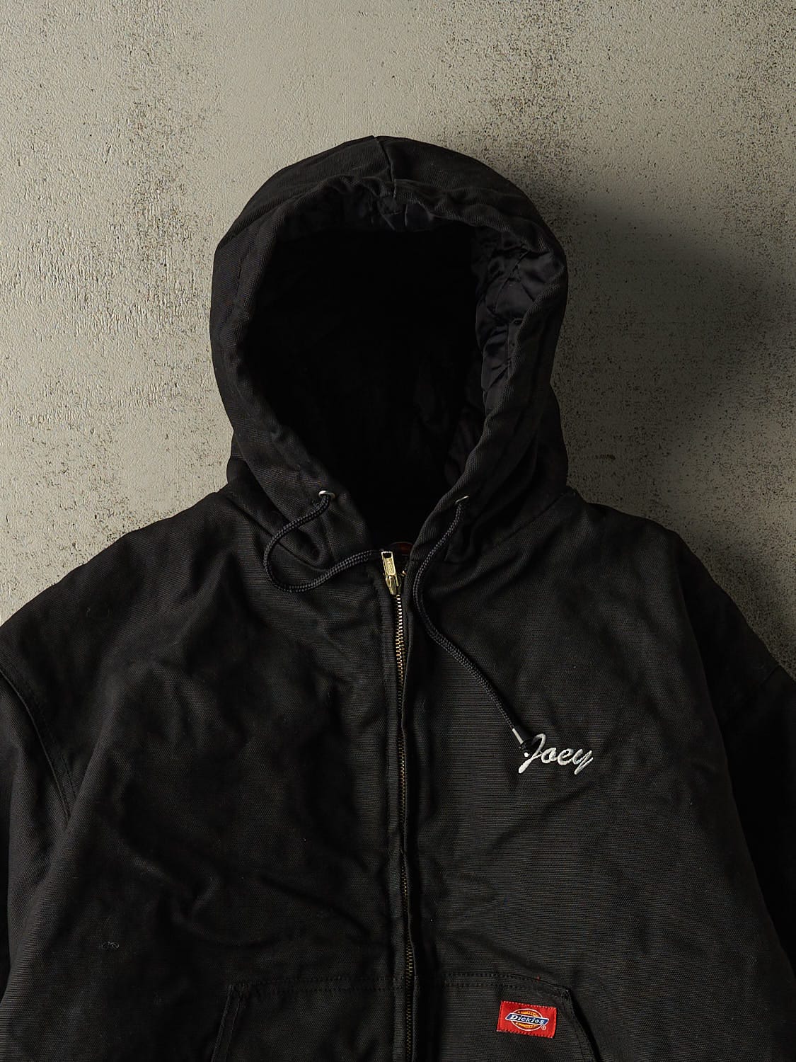 Vintage 90s Black Dickies Hooded Work Jacket (L/XL)