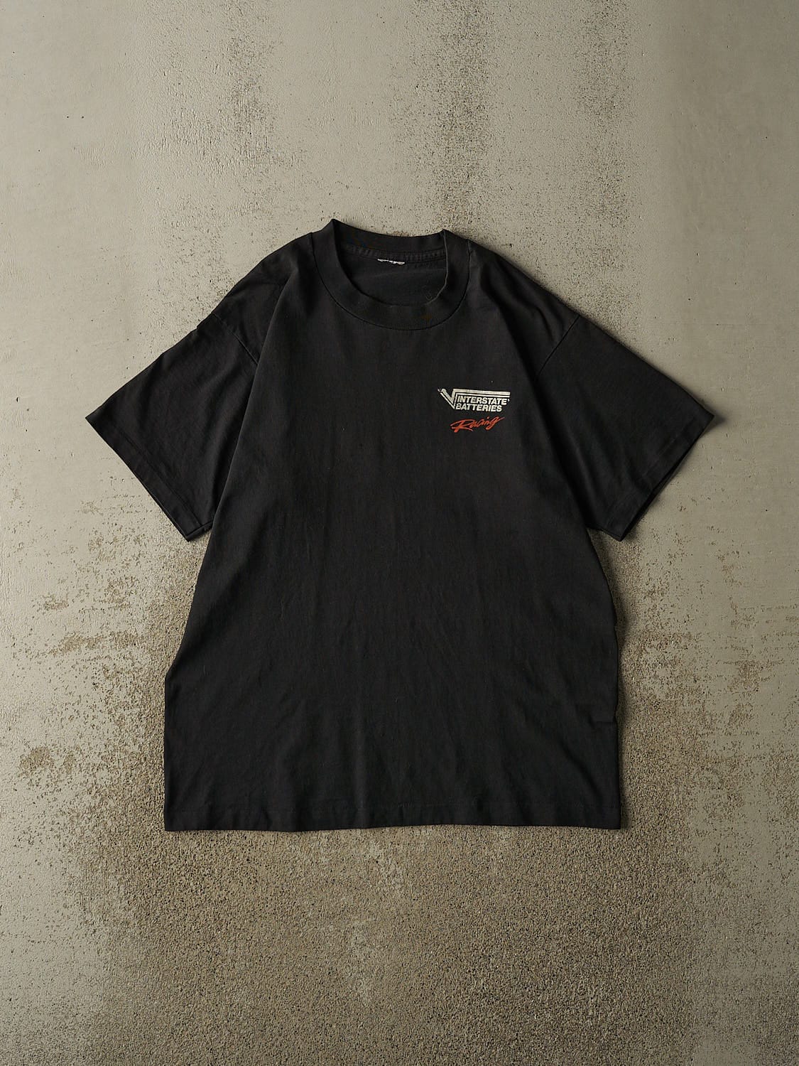 Vintage 90s Black Interstate Batteries Racing Tee (L)