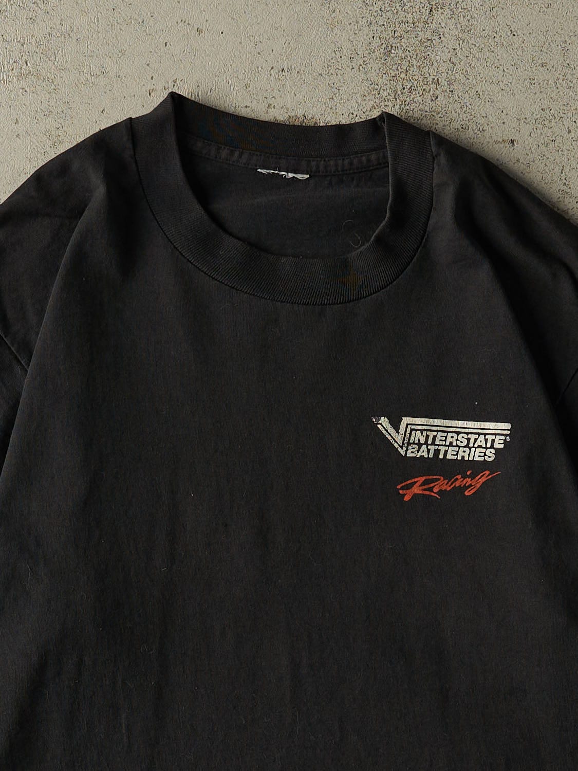 Vintage 90s Black Interstate Batteries Racing Tee (L)