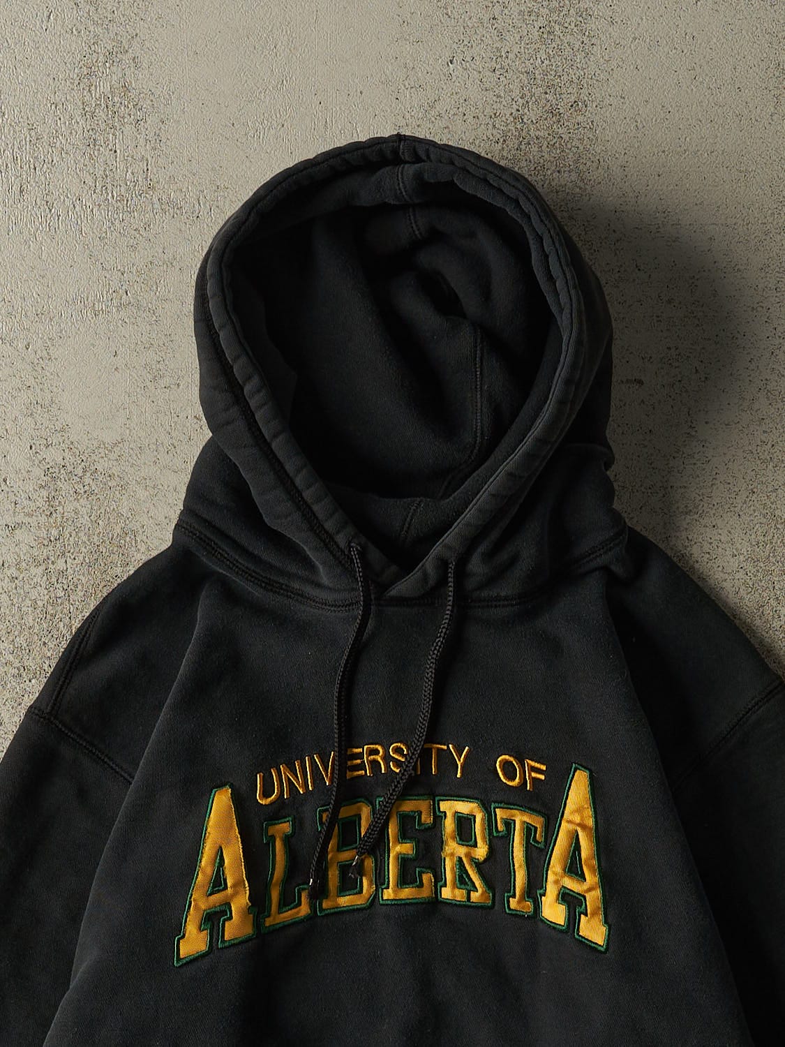 Vintage 08' Faded Black University of Alberta Hoodie (S/M)