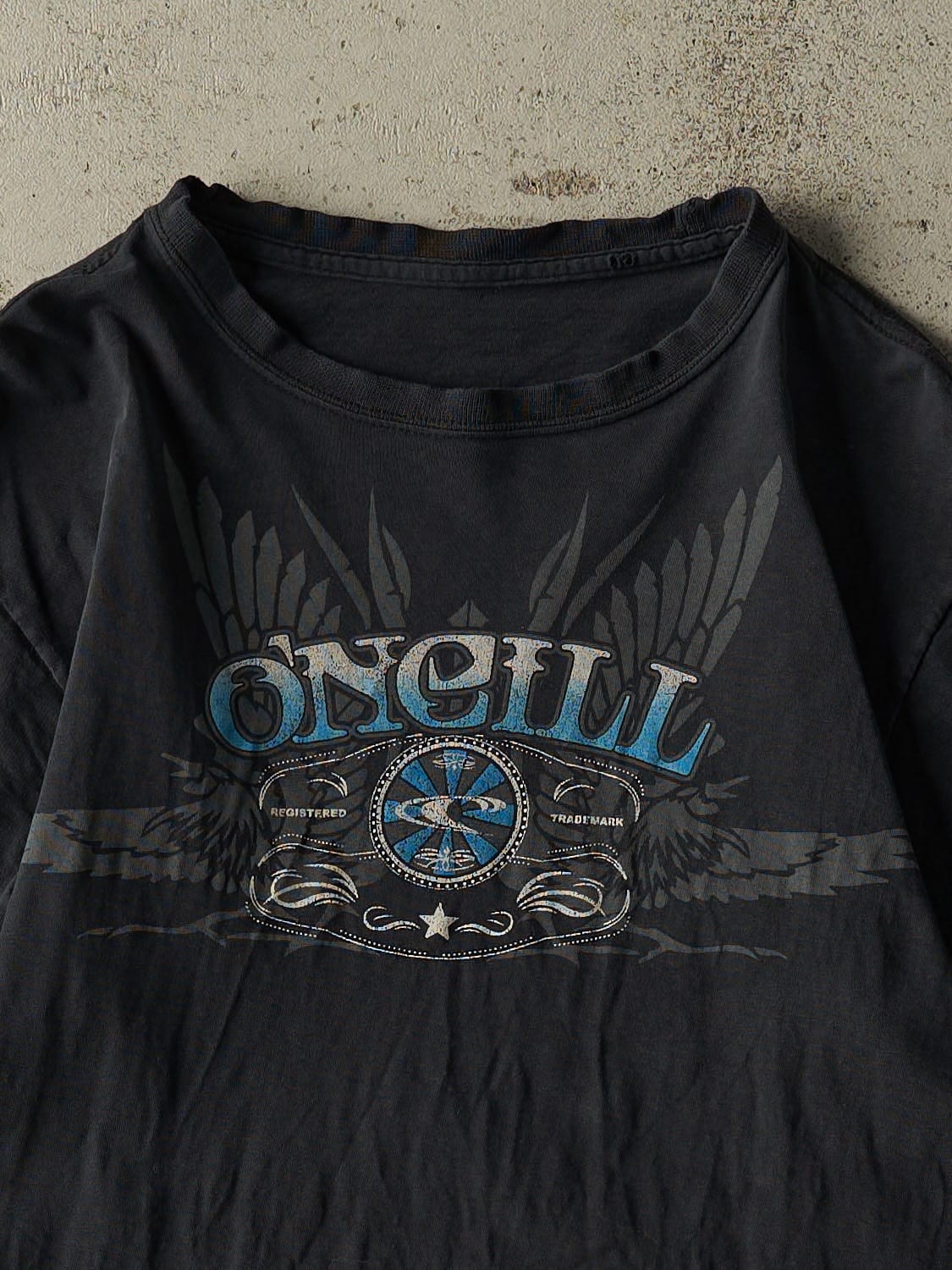 Vintage 90s Faded Black O'Neill Tee (XS/S)