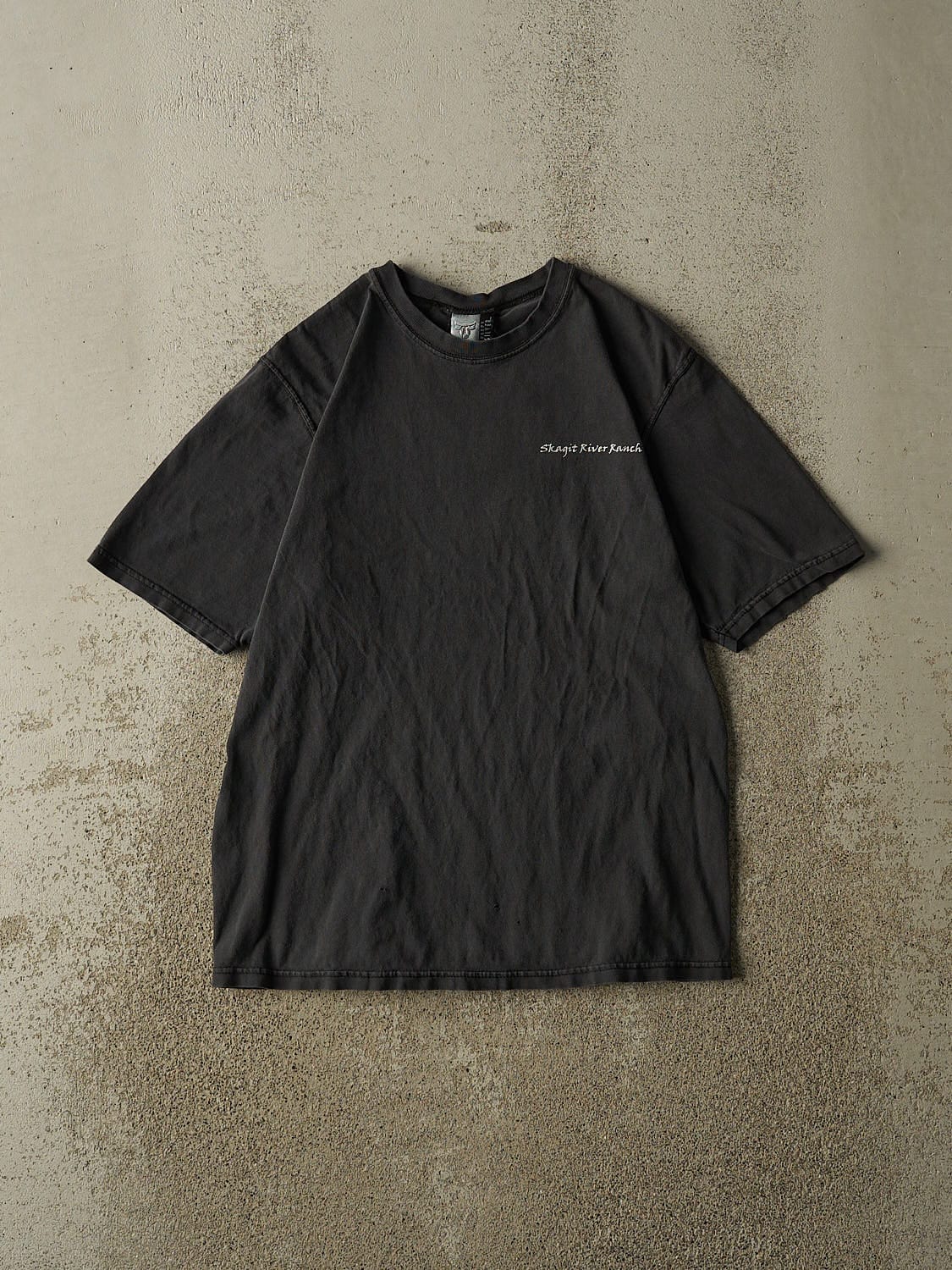 Vintage Y2K Faded Black Skagit River Ranch Tee (XS/S)