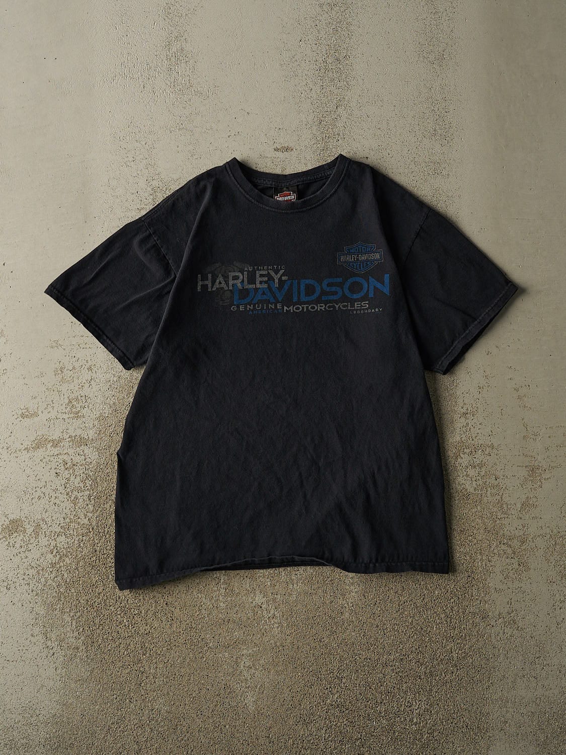 Vintage 12' Faded Black Harley Davidson Great Falls Montana Tee (S/M)