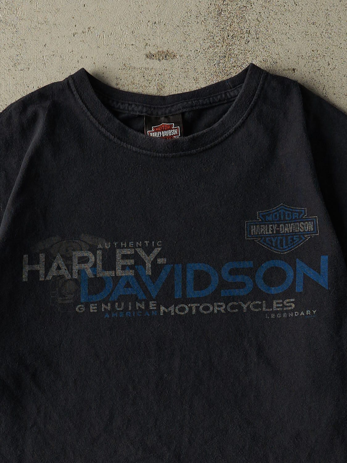 Vintage 12' Faded Black Harley Davidson Great Falls Montana Tee (S/M)