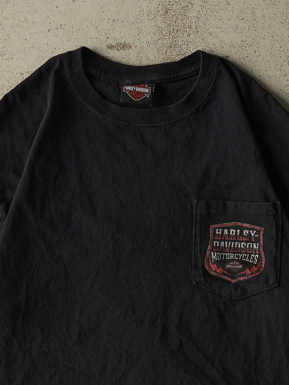 Vintage Y2K Black Harley Davidson Florida Pocket Tee (M/L)