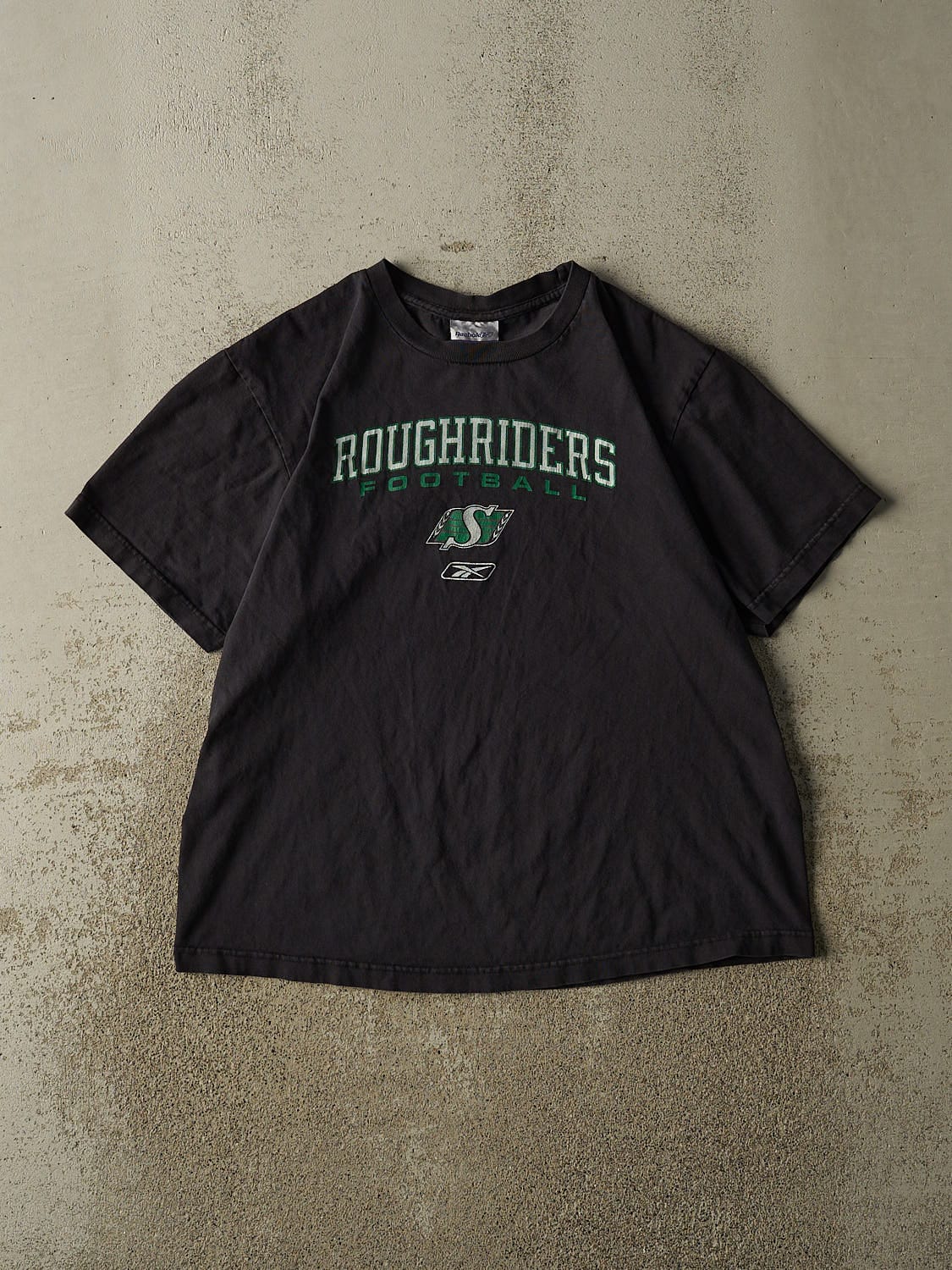 Vintage 90s Faded Black Saskatchewan Rough Riders Tee (M/L)