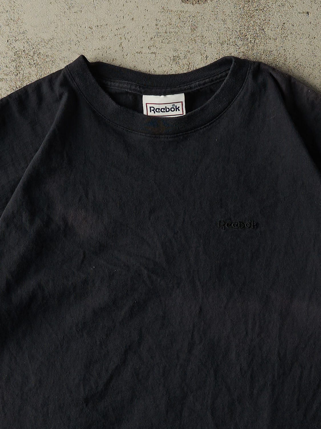 Vintage 90s Black Reebok Embroidered Tee (M)