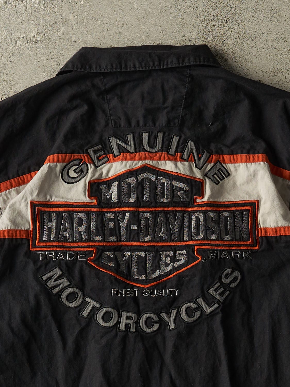 Vintage Y2K Black Harley Davidson Button Up Tee (XL)