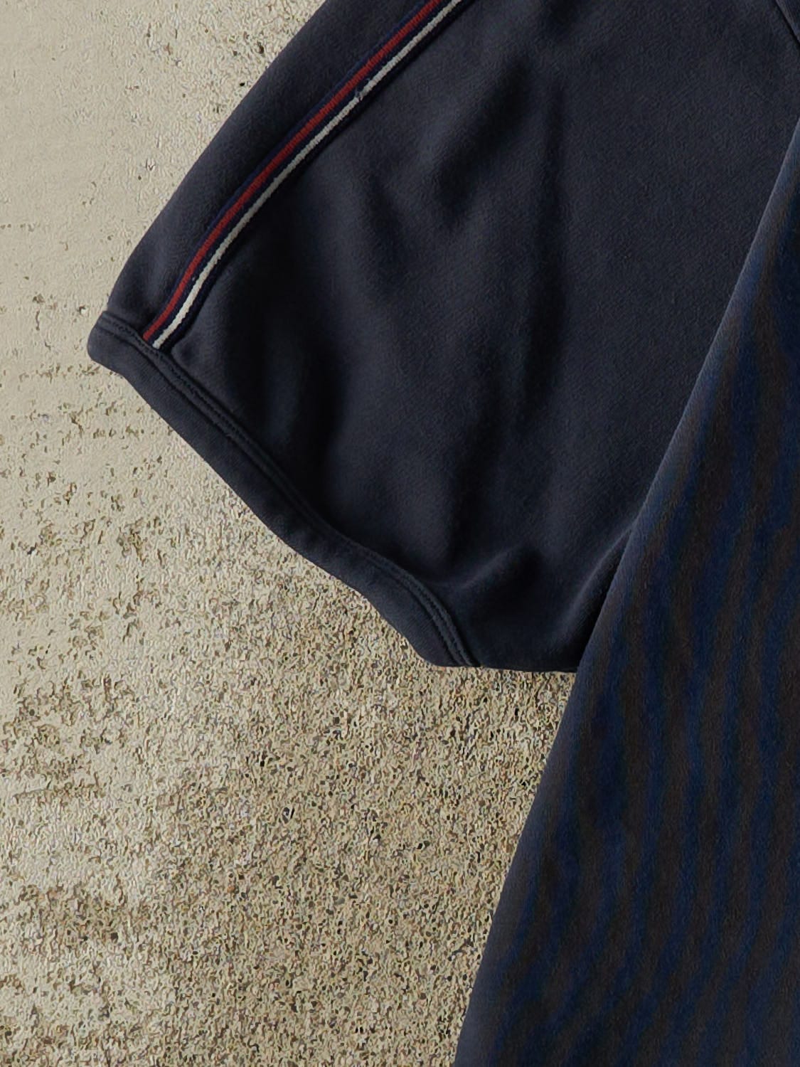 Vintage 90s Navy Blue V-Neck Tee (XL)