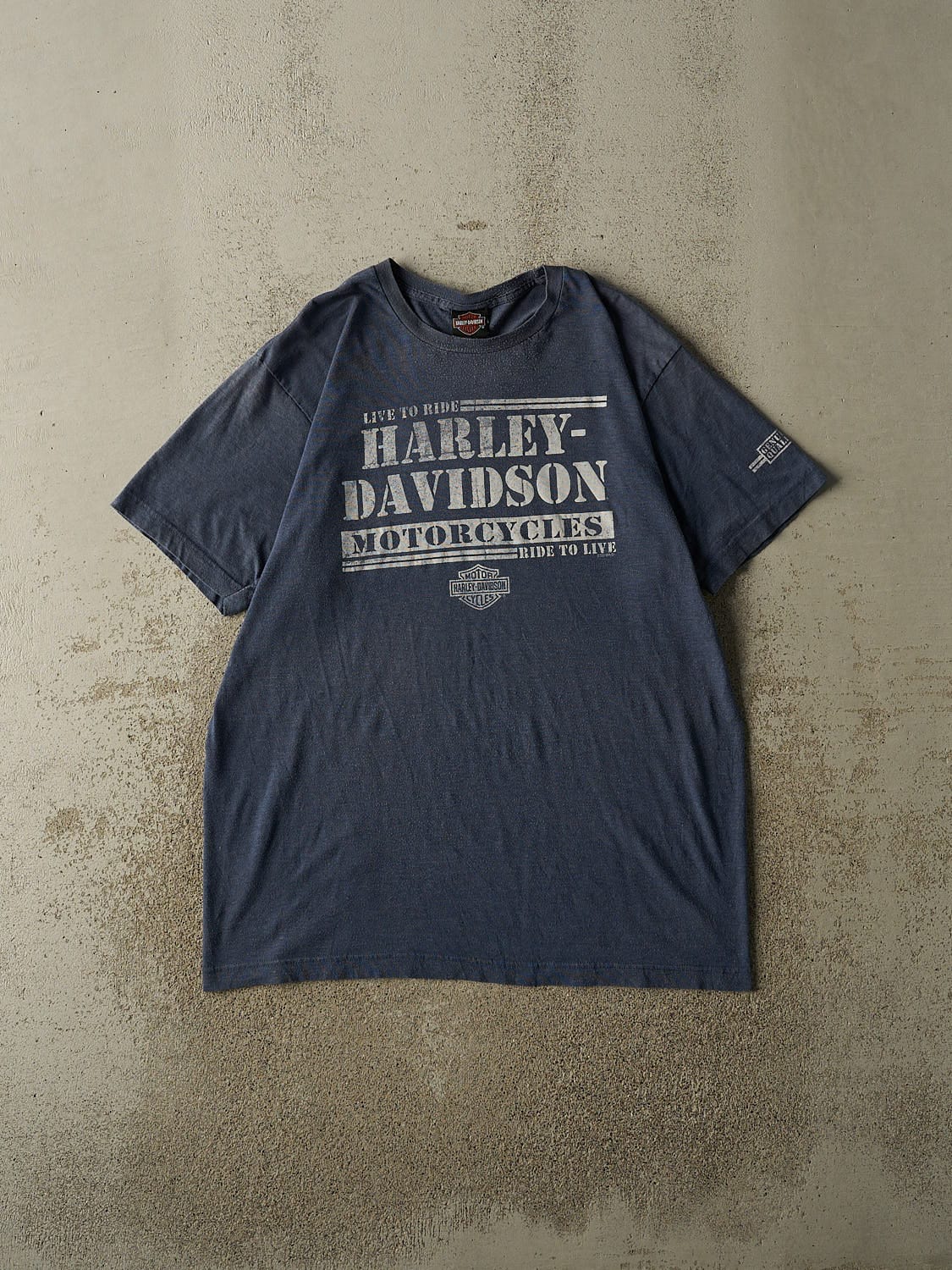 19' Navy Blue Harley Davidson Bend Oregon Tee (L/XL)