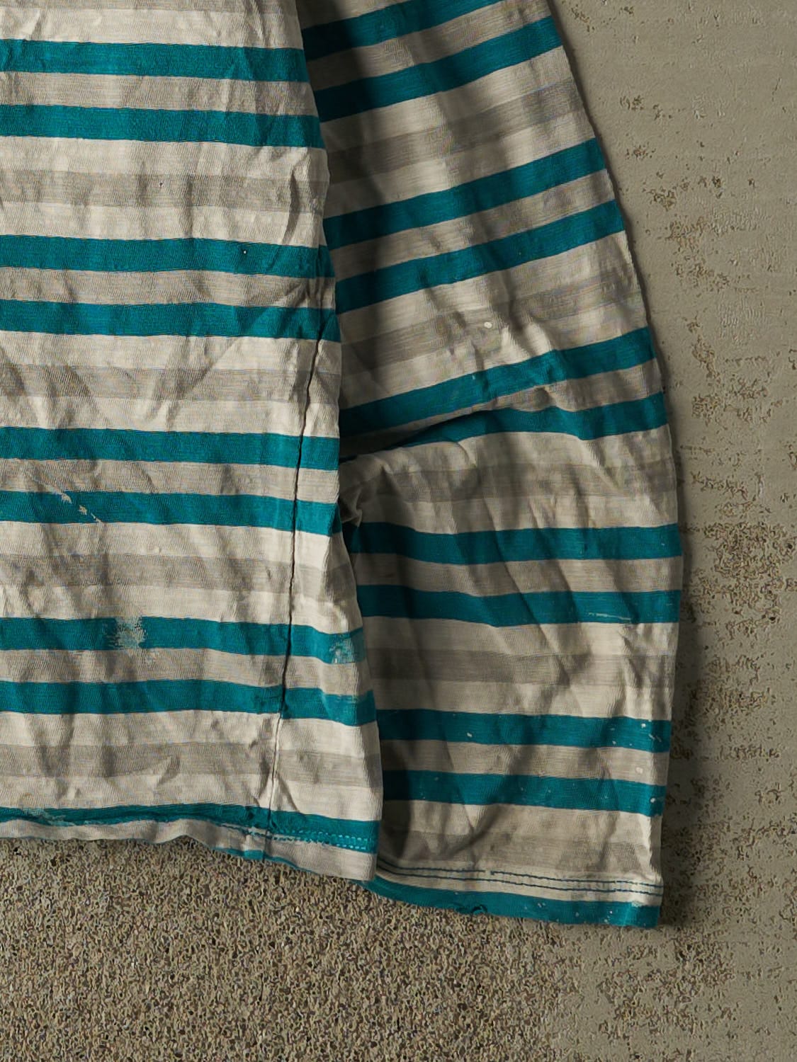 Vintage 90s Teal & Grey Guess Striped Long Sleeve (L)