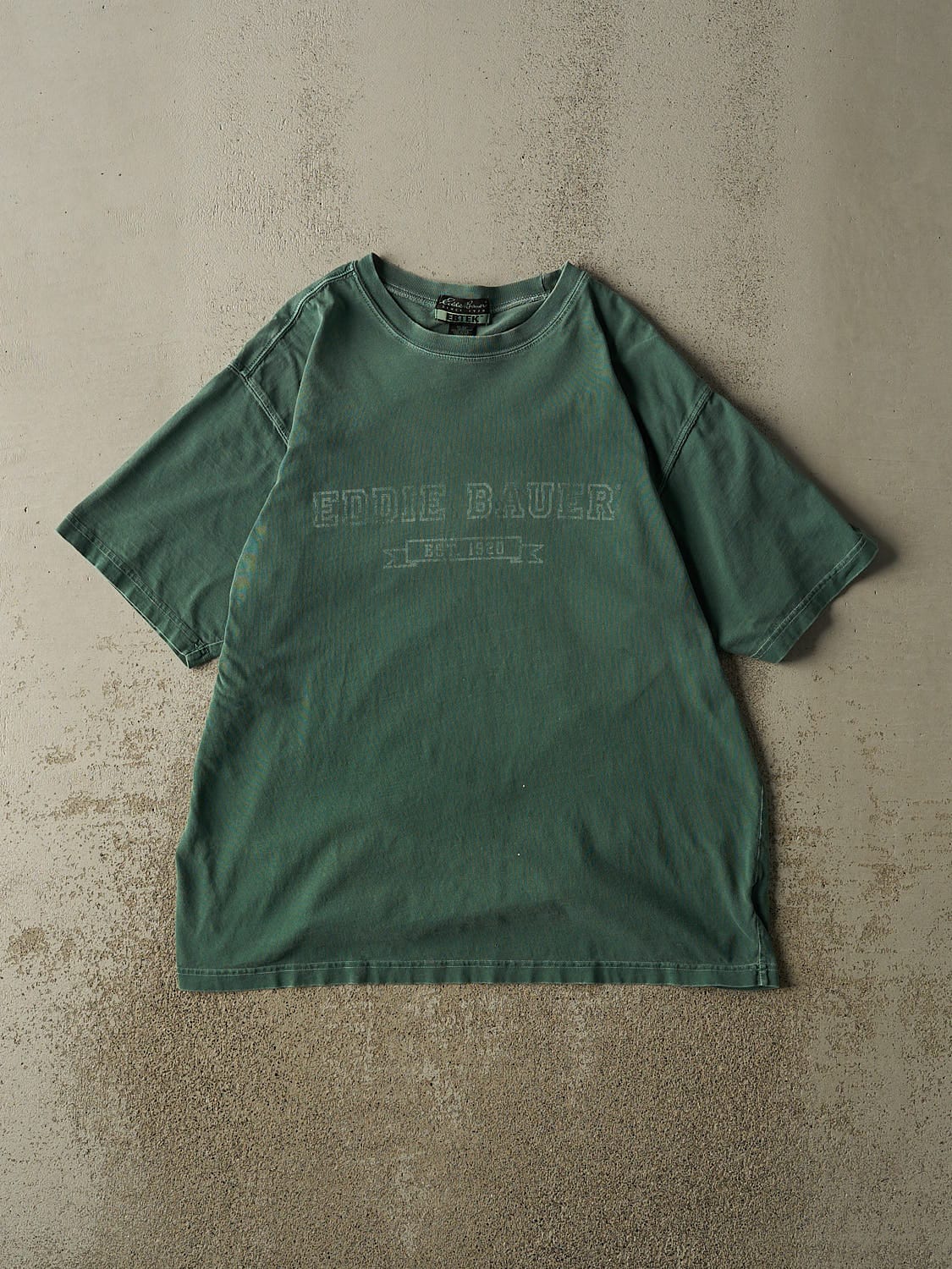 Vintage 90s Washed Green Eddie Bauer Tee (L/XL)