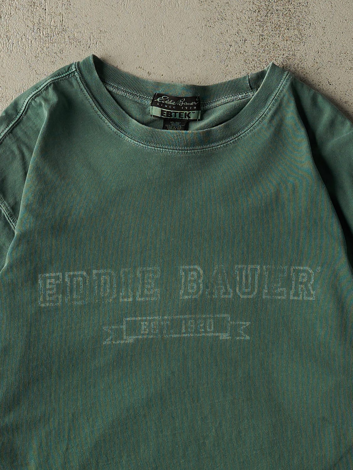 Vintage 90s Washed Green Eddie Bauer Tee (L/XL)