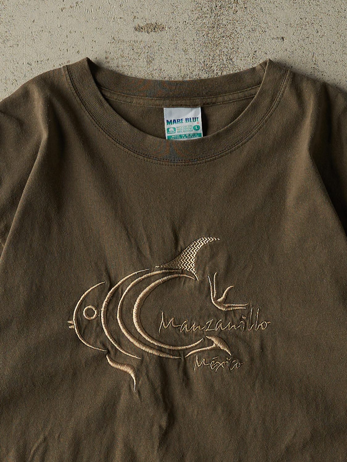 Vintage 90s Green Manzanillo Mexico Tee (M/L)