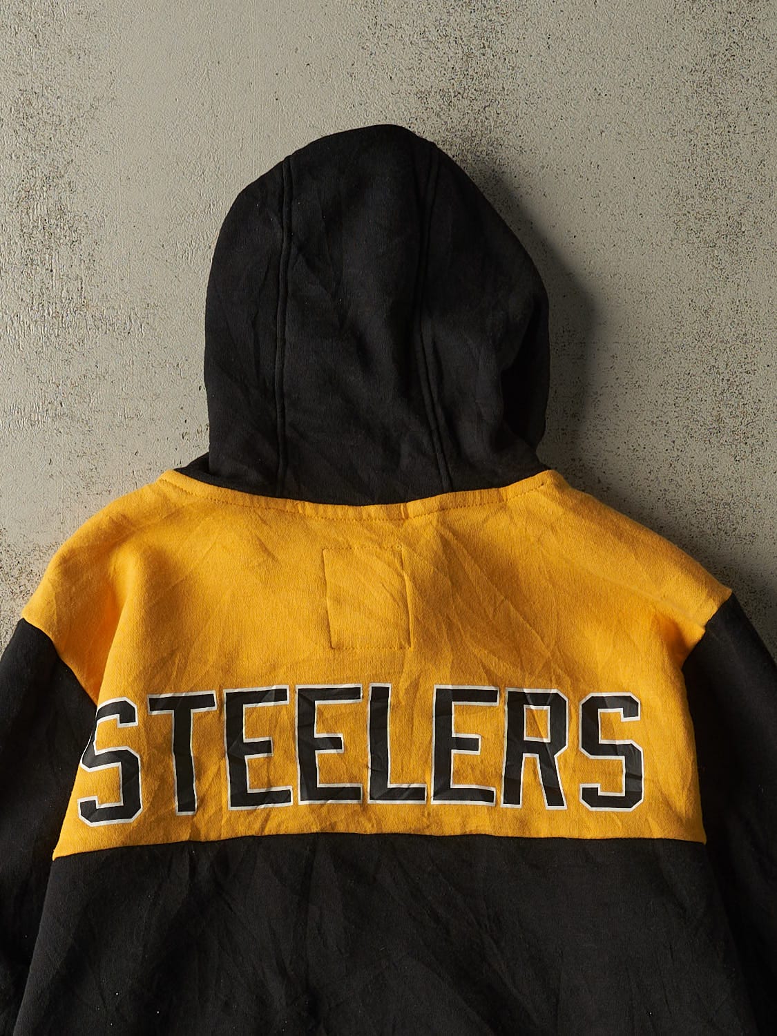 Vintage Y2K Black & Yellow Pittsburgh Steelers Hoodie (L)
