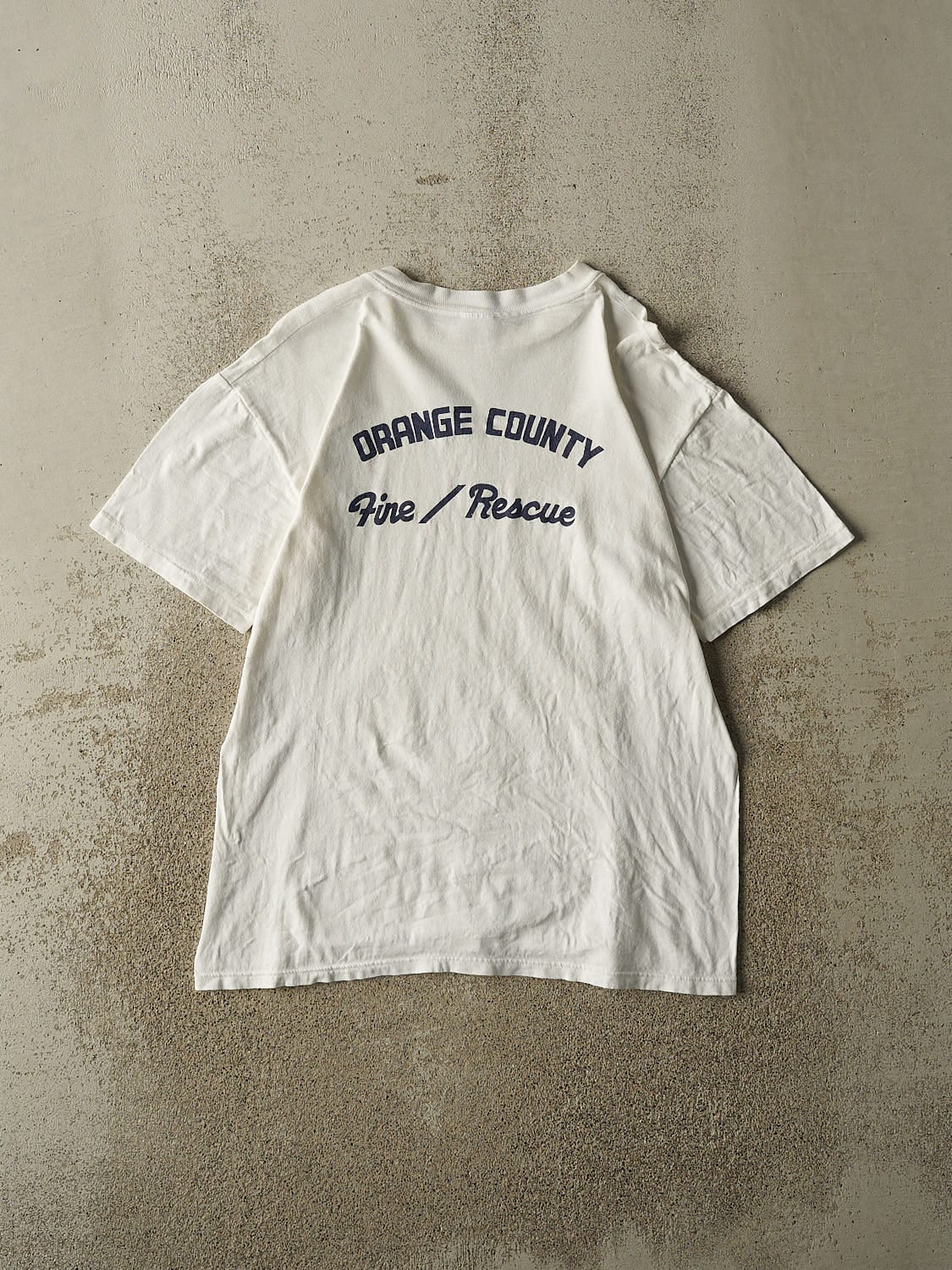 Vintage 81' White Orange County Fire Rescue Tee (M/L)