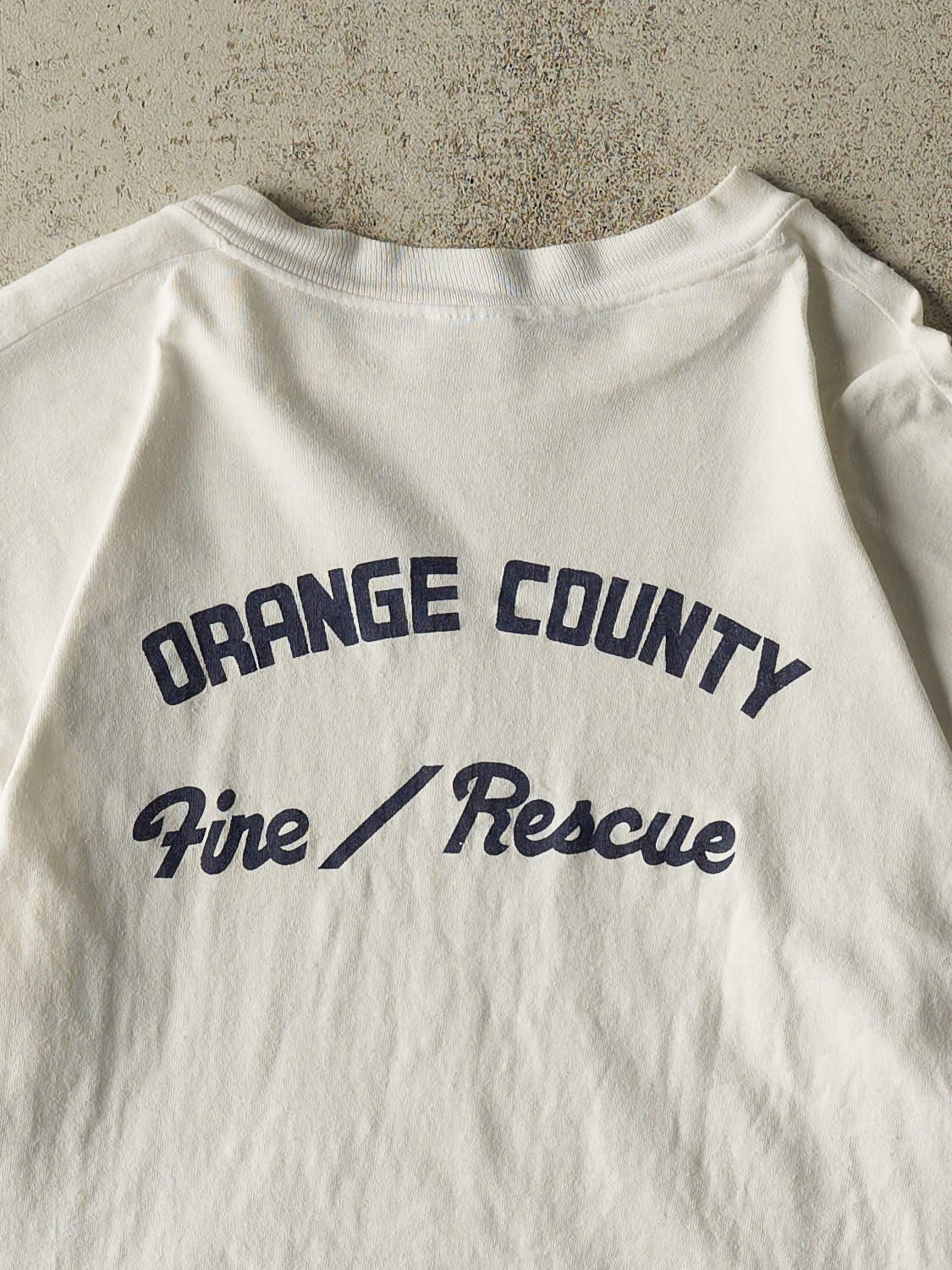 Vintage 81' White Orange County Fire Rescue Tee (M/L)