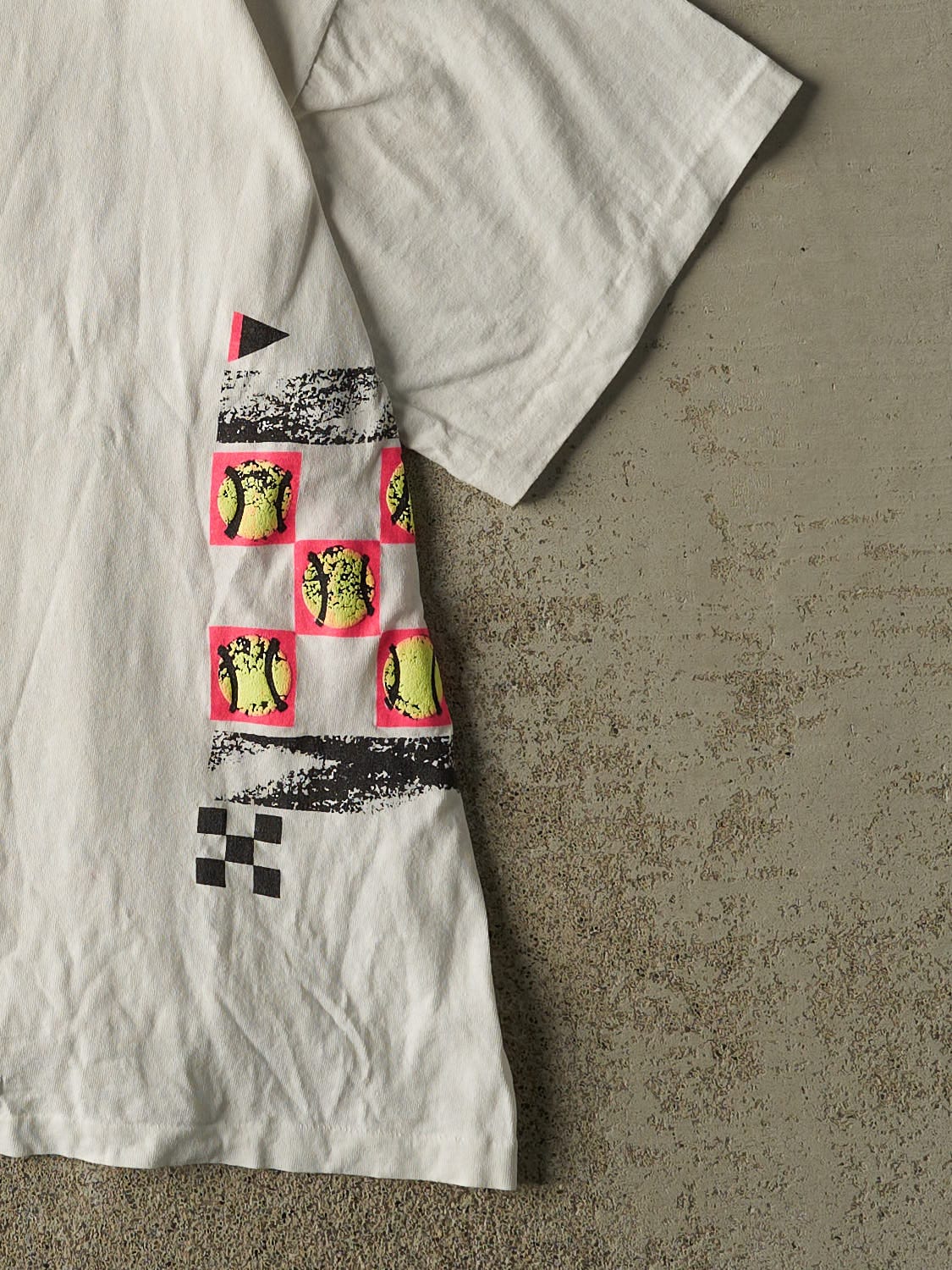 Vintage 80s White Adidas Tennis Tee (L)