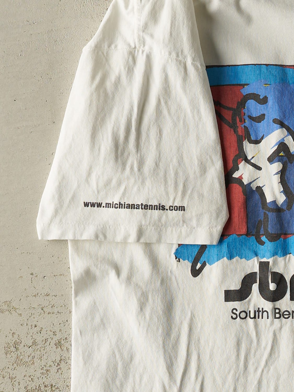 Vintage 00' White K Swiss x South Bend Racquet Club Tee (L/XL)